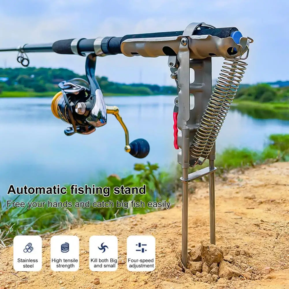 Automatic Fishing Rod Holder Universal Adjustable Sensitivity Spring Loaded Fishing Pole Stand Support Bracket River Lake Fishing Accessories