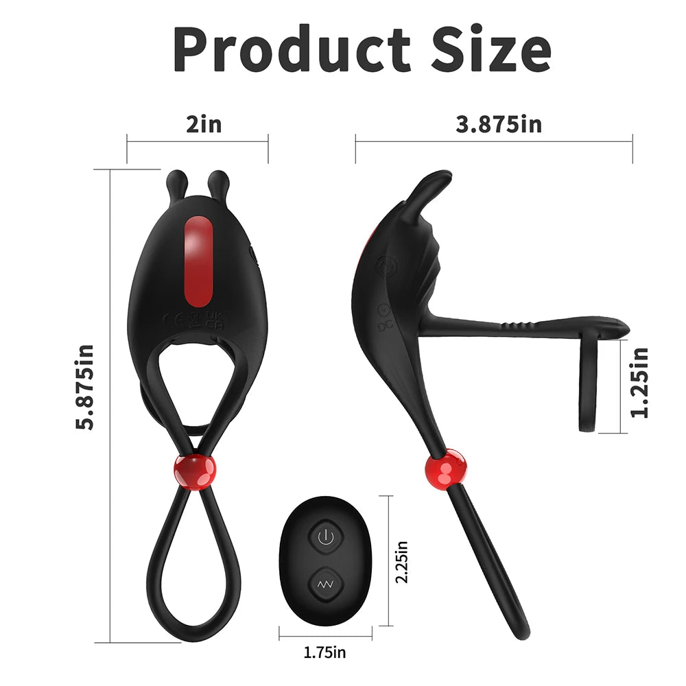 Wireless Remote Control Cockring Vibrator Clitoris Stimulation Penis Ring Sex Toys for Men Male Cock Rings Goods for Adults