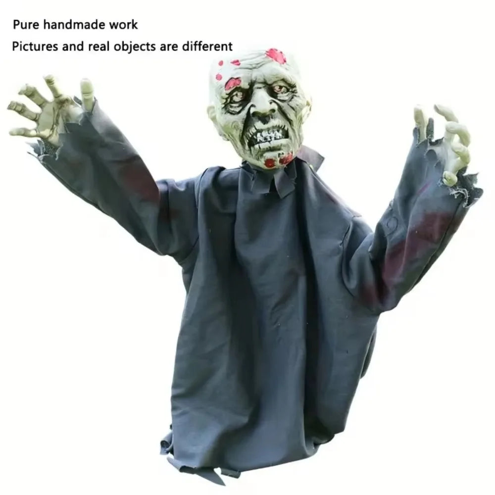 Creepy Zombie Lawn Stake Garden Horror Theme Party Favors Patio Prop Voice Control Swing Ghost Halloween Decoration Scary Doll
