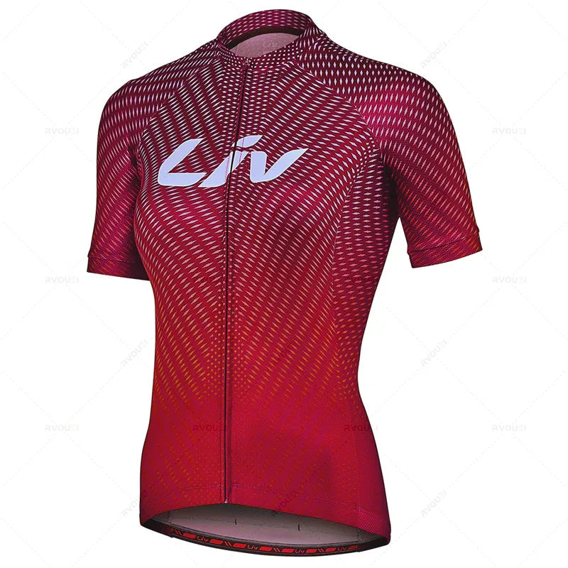NEW Arrivals S-4XL Plus Size Professional Cycling Racing LIV PRO Cycling Jersey Set Woman MTB Bike Clothes Summer Bicycle Clothing Cycling Set Maillot Conjunto Girls Female Sports Apparel Supplies
