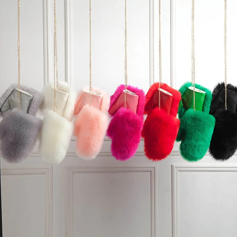 NEW Arrivals Hot Sale Winter Women Luxury Natural Real Fox Fur Gloves Warm 100% Genuine Fox Fur Mittens Girl Fashion Luxury Real Fox Fur Glove