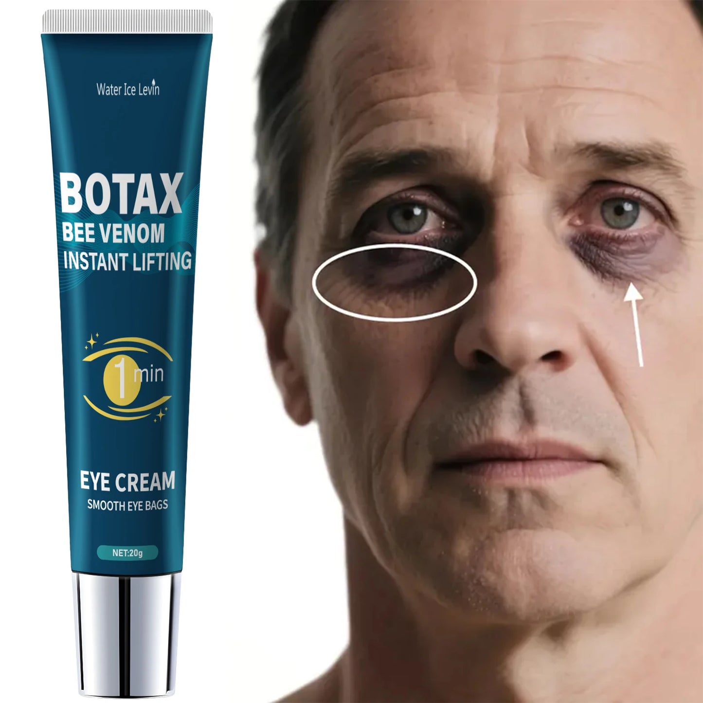 Korean Botax Eye Tightening Gel, Reduces Fine Lines, Contains Caffeine, Retinol, and Hyaluronic Acid Cream, Moisturizes and Tightens the Skin, Alcohol-Free Women Men Skin Care Accessories Korean Products Supplies