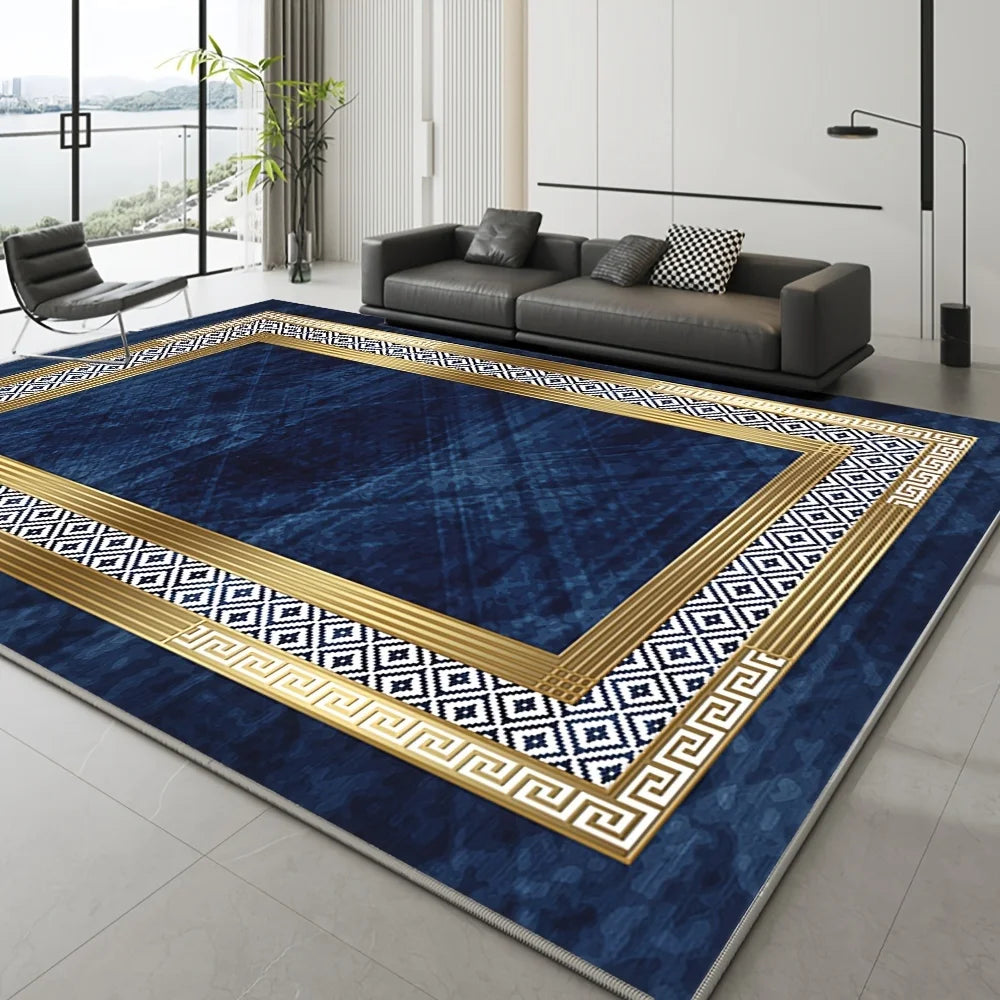 Luxury Velvet Area Rug 850g/SQM, Non-Slip High Pile Indoor Floor Carpet, Premium Lightweight Washable Bedroom Rug
