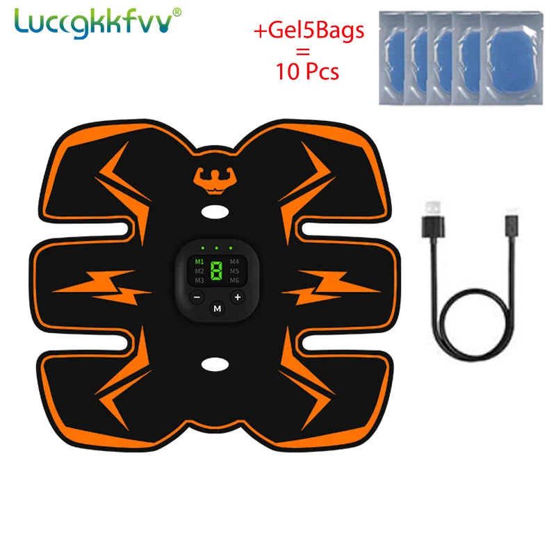 Smart EMS Wireless Muscle Stimulator Full Set Fitness Trainer Abdominal Training Electric Weight Loss Stickers Body Slimming Massager Sports Accessories Women Men Health Care Supplies
