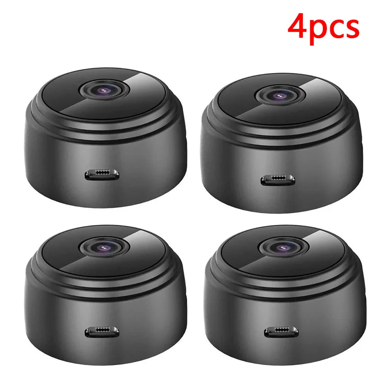 NEW 4 PCS Set  A9 Mini Camera Wi-Fi Wireless Security Protection Remote Monitor Camcorders Video Surveillance Smart Home Mini Night Vision Cam HD Camera Home Office Security Supplies