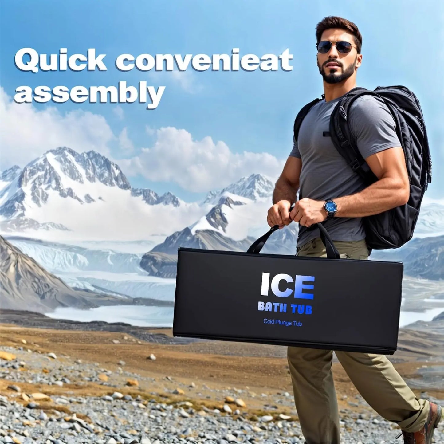 Full Set Oval Ice Bath Tub for Athletes with Cover 130 Gal Large Capacity 450L  Portable Cold Plunge Tub for Recovery and Cold Water Therapy Health Care Supplies
