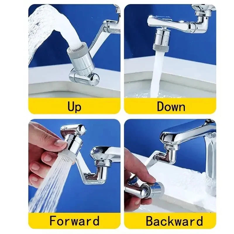 NEW Arrivals 1080° Rotatable Extension Faucet Sprayer Head 2 Spray Modes Universal Bathroom Kitchen Tap Extend Adapter Aerator Home Supplies