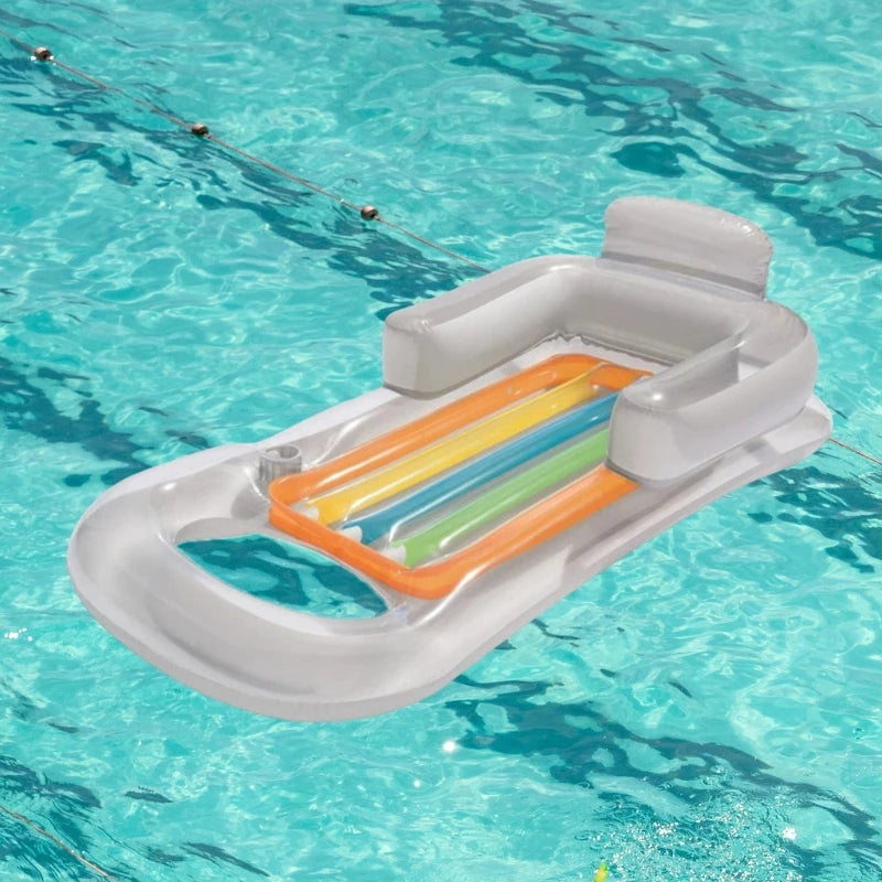 NEW Arrivals Inflatable Floating Row Air Mattresses Swimming Water Pool Beach Sea Inflatable Water Sleeping Bed Lounger Chair Water Hammock Swimming Sports Supplies