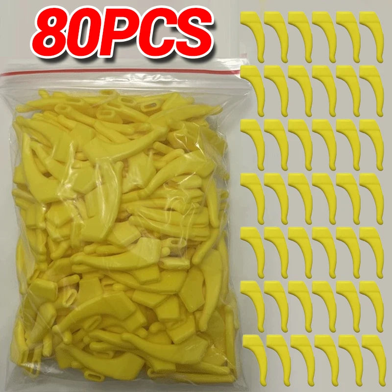 100 PCS Set Anti-Slip Silicone Ear Hooks Glasses Eyeglasses Leg Elastic Ear Grip Stopper Bracket Fastener Accessories Temple Anti-Fall Eyewear Holder Women Men Optical Accessories