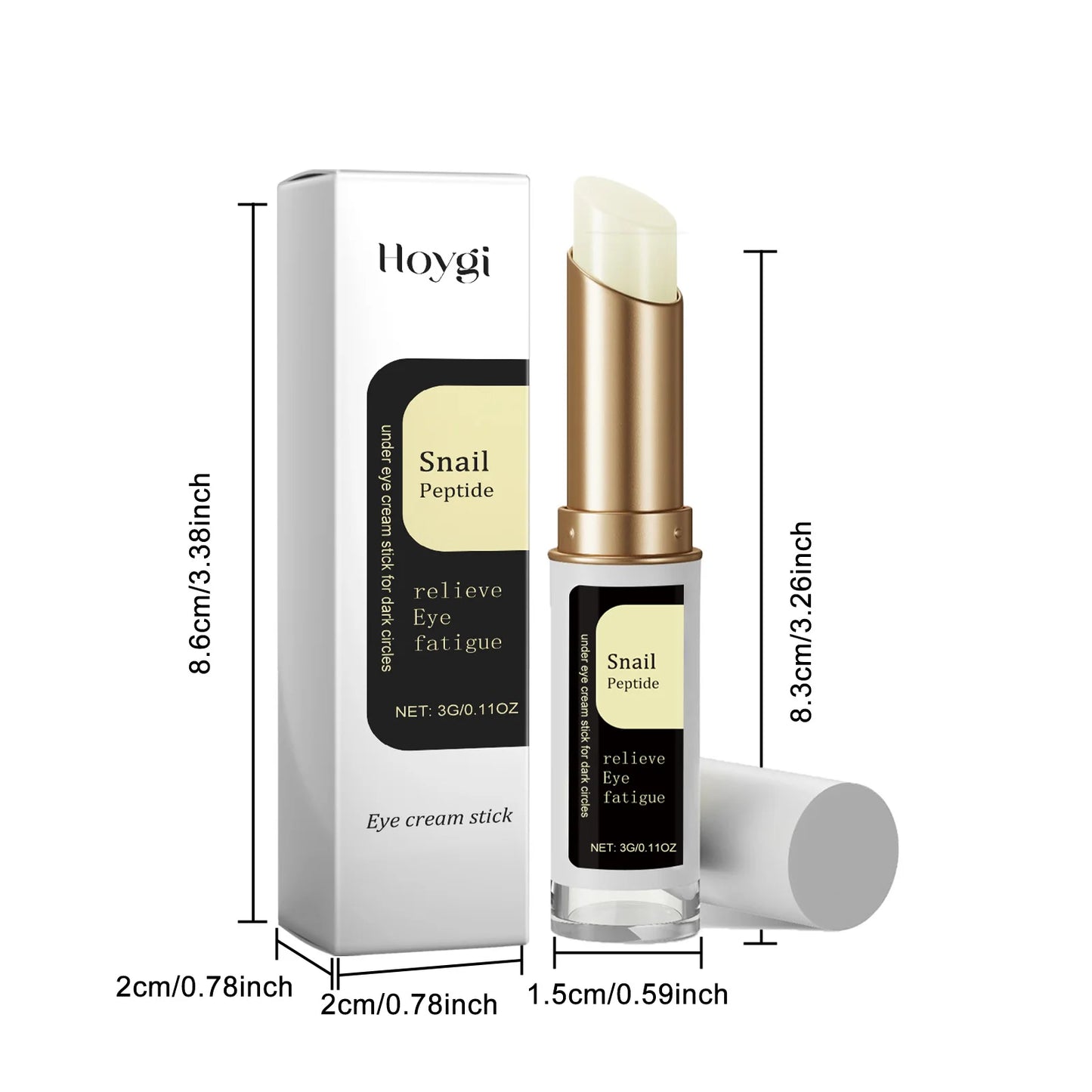 NEW Arrivals Snail Eye Cream Stick Collagen Fade Fine Lines Wrinkle Lightening Dark Circles Firming Eye Bags Puffiness Moisturizing Eye Cream Women Ladies Cosmetic Supplies