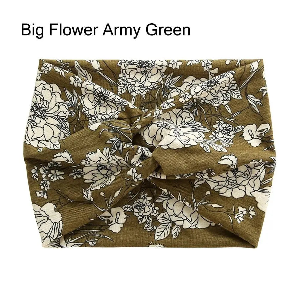 NEW Arrivals 29 Colors/Patterns Sports Bohemian Wide Cotton Stretch Headbands Women Headwrap Yoga Hair Bands Headwear Bandana Twisted Wide Headbands Hair Accessories
