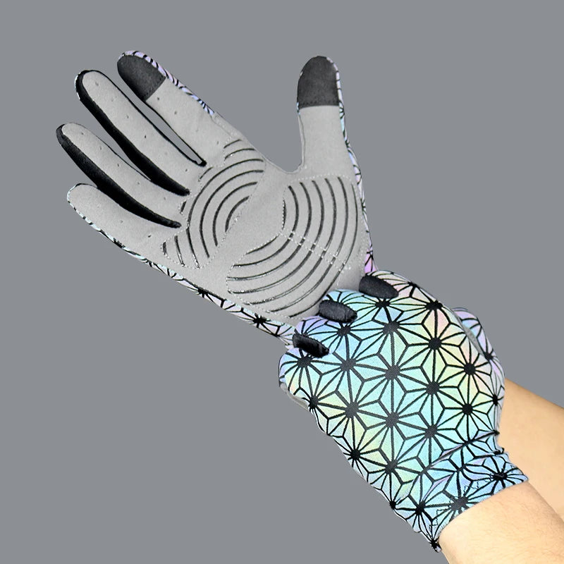 NEW Arrivals Sports Luminous Cycling Gloves Men and Women Outdoor Sports Luminous Bike Gloves Running Night Walking Hiking Glowing Gloves
