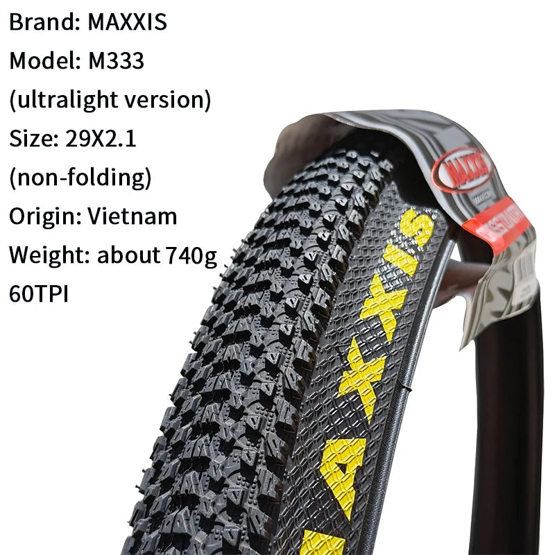 Maxxis M333 PACE Mtb Bicycle Tire 26 * 1.95 26 * 2.1 27.5 X1.95 27.5x2.1 29 x 2.1 29er Mountain Bike Tire Steel Wire Bicycle 1PC