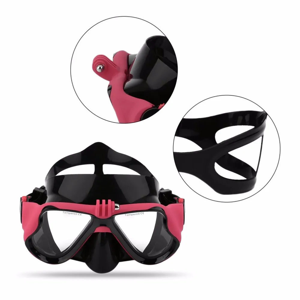 4 Colors Professional Underwater Camera Diving Mask Scuba Snorkel Swimming Goggles for GoPro Xiaomi SJCAM DJI OSMO SJ 360 Sports Camera