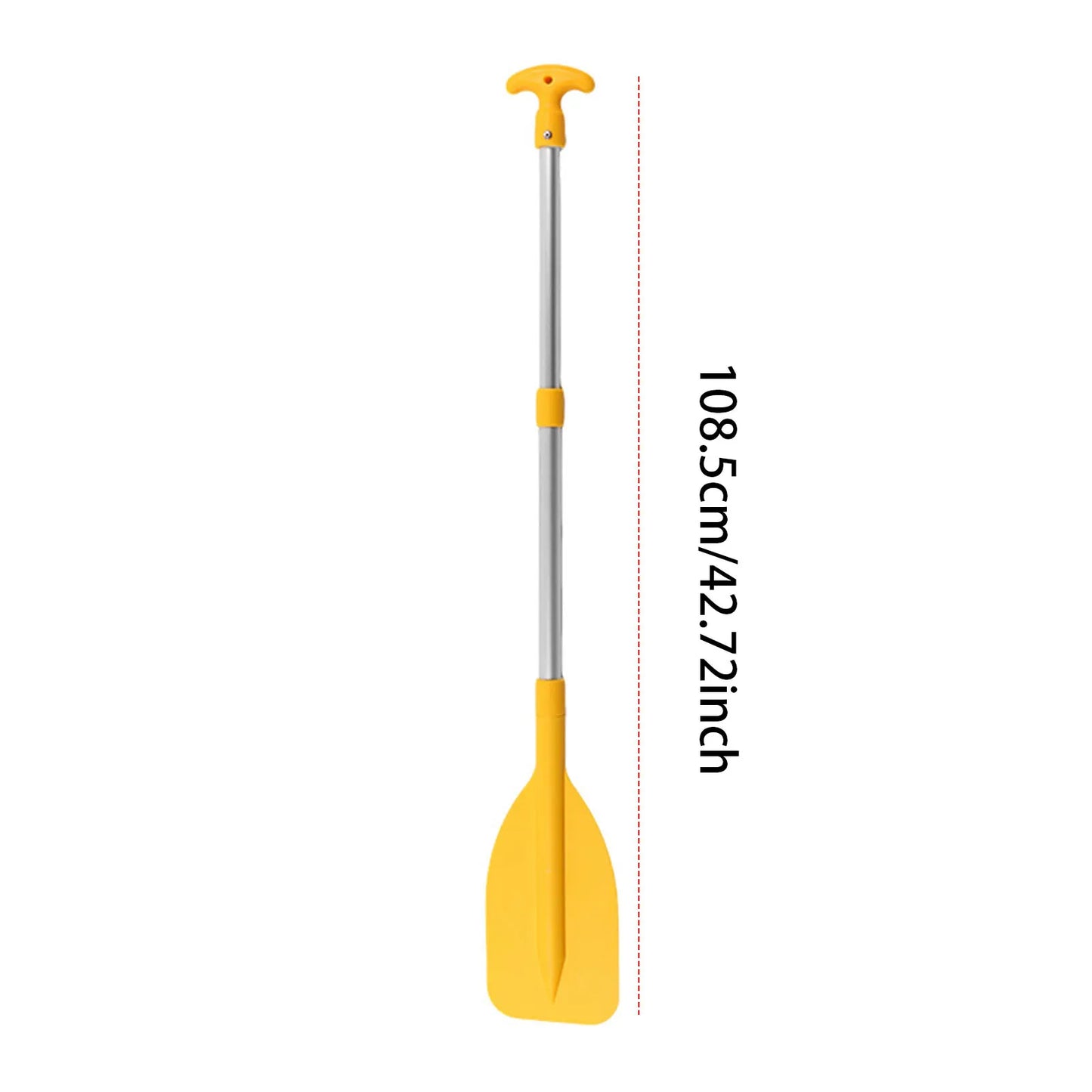 Telescoping Emergency Boat Paddle Aluminum Alloy Shaft Single-Head Boat Oars 53.5-108.5cm Adjustable Length Rafting Canoe Kayak Paddles Water Sports Supplies