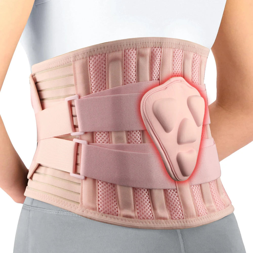 NEW Arrivals S-2XL Plus Size Gym Fitness Back Support Belt for Men Women Lumbar Support, Waist Support Back Pain Relief Brace for Sciatica, Breathable & Adjustable Support Straps