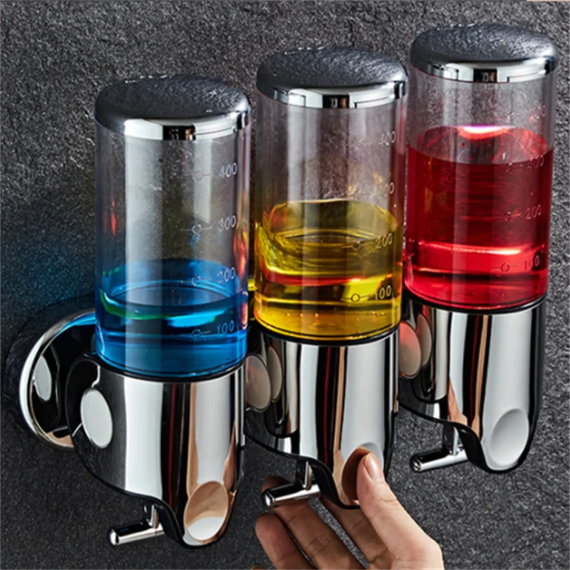 Bathroom Liquid Soap Dispenser Hand Sanitizer Holder Wall Mount Soap Shampoo Gel Shower Liquid Container For Bathroom Accessories