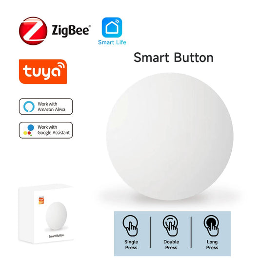 NEW 8 PCS Set TUYA Zigbee Smart Push Button Wireless Switch Include Battery Remote Control Automation Scenario Switch Work with Zigbee Gateway