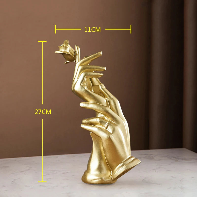 Home Decoration Luxury Accessories Feng Shui Gold Statuette Study Desk Ornaments Luxury Living Room Decoration Figurines Interior