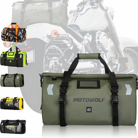 Universal Bicycle  Motorcycle Waterproof Tail Bags Back Seat Bags Cycling Camping Travel Bag Motorbike Scooter Sport Luggage Pack 66L 40L