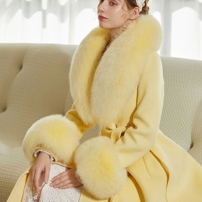 NEW Arrivals 6 Colors Set Women Winter 100% Natural Fox Fur Scarf Jacket Fur Collar Authentic Neck Scarves And Cuff Set Luxury Fox Fur Warm Neck Warmers Ladies Luxury Fashion Apparel Accessories