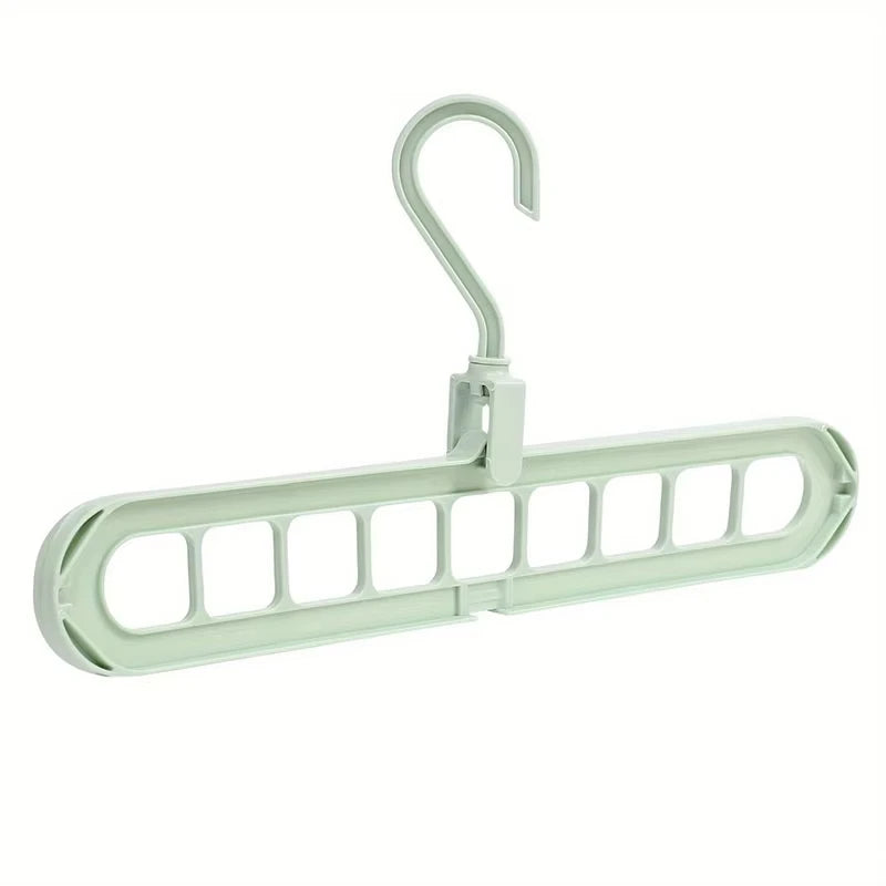 5 PCS Set 9-Hole Clothes Hanger Organizer Wardrobe Space Saving Storage Hanger for Clothes Folding Magic Hangers Closet Drying Racks Home Clothing Accessories