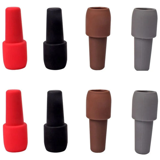 8 PCS Set Easy To Use 4 Colors Wine Stopper Reusable Silicone Wine Bottle Stopper Kitchen Tools Wine Accessories