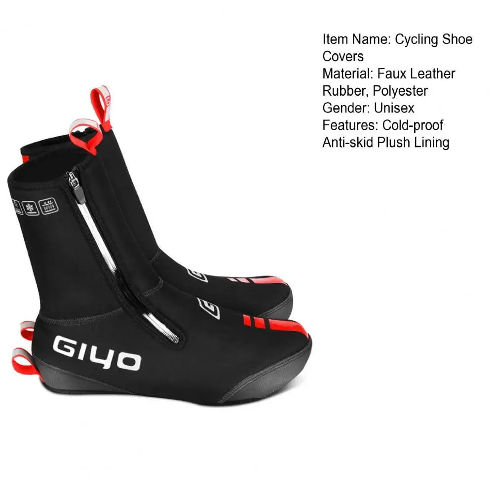 NEW Arrivals S-2XL High Quality Insulated Cycling Overshoes Waterproof Kevlar Fabric Cycling Shoe Covers with Plush Lining Fasten Tape for Road Mountain Biking Windproof Cycling Footwear Accessories Sports Supplies