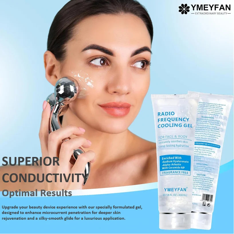 Korean Conductive Gel for Microcurrent Facial Hydrating Gel Primer With Hyaluronic Acid Ceramide NP Fragrance-Free Radio Frequency Gel