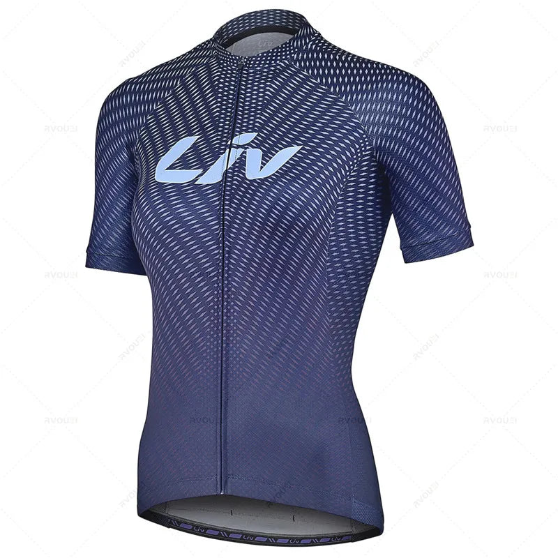 NEW Arrivals S-4XL Plus Size Professional Cycling Racing LIV PRO Cycling Jersey Set Woman MTB Bike Clothes Summer Bicycle Clothing Cycling Set Maillot Conjunto Girls Female Sports Apparel Supplies