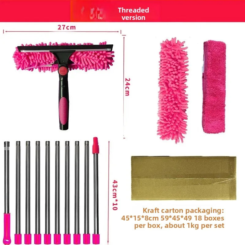 NEW Arrivals Two-In-One Set Window Cleaning Scraper Glass Cleaner Double-Sided High-Rise Window Cleaning Professional Household Goods Home Office Cleaning Tools Sets