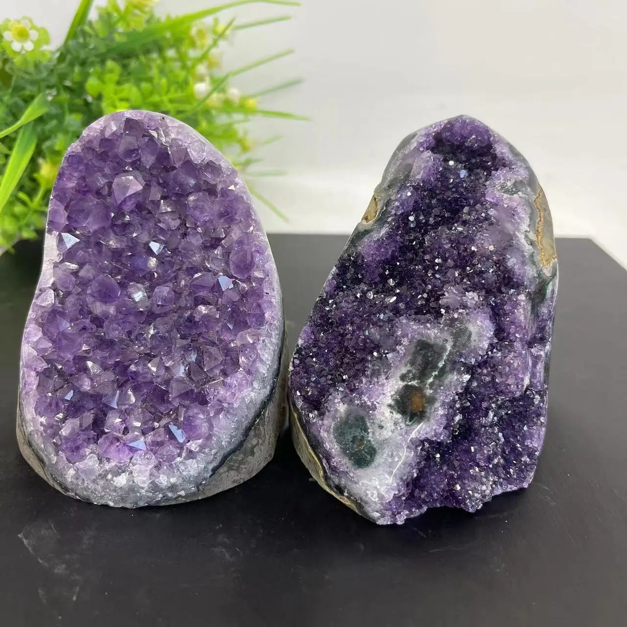 Natural Crystal Cluster Amethyst Stone Geode   Raw Quartz Minerals Real Peru Home Decoration Spiritual Chakra Reiki