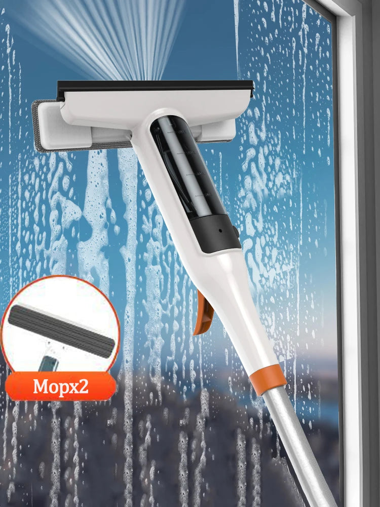 NEW Window Cleaner Mop Household Multifunctional With Silicone Scraper Glass Spray Washer for Glass Outdoor Window Cleaning Tool
