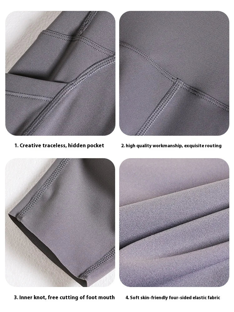 NEW Arrivals Black/Gray Color Maternity Bottoming Pants Spring and Fall Models Spring and Summer New Maternity Yoga Shark Pants Pockets Maternity Pants Ladies Sports Clothes