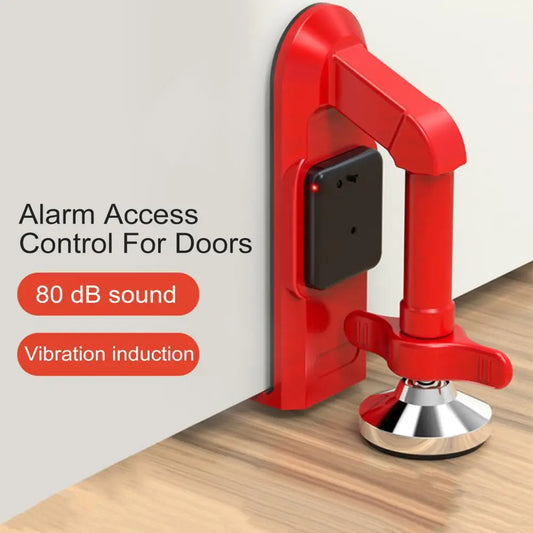 NEW Home Security Door Stopper Jammer Travel Security Door Lock with Alarm for Home Office Hotel Protection Portable Anti-Theft Burglary Door for Women Protection Home Security Supplies