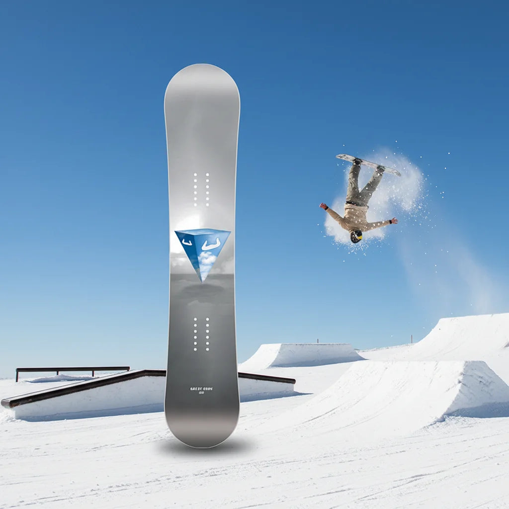 Adults Professional Innovative Asymmetrical Hem Design Cross Country Top Quality Ski 3D Printed Carbon Fiber Poplar Wood All Mountain Skateboard Winter Sports Supplies