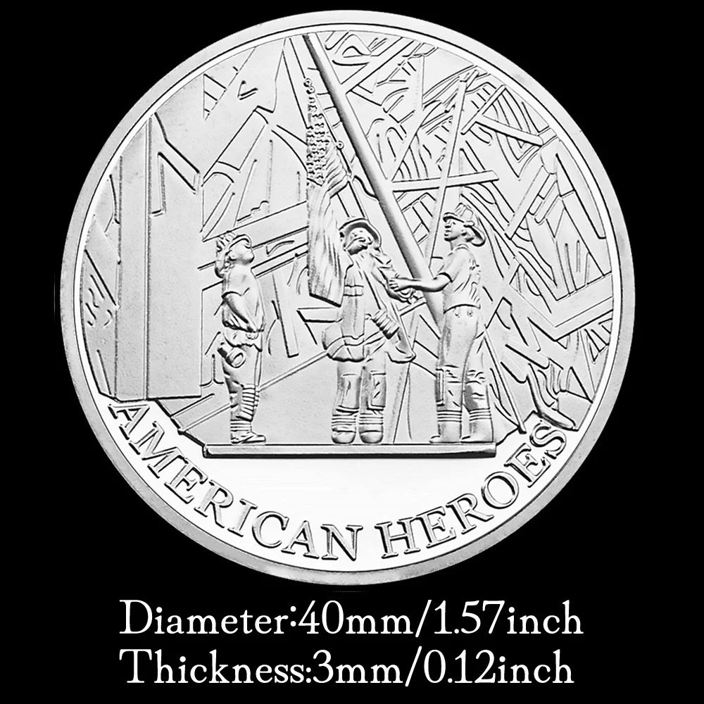 Sertember 11.2001 American Heroes Souvenir Collectible Gift In Memory of Those We Have Lost Silver Plated Commemorative Coin