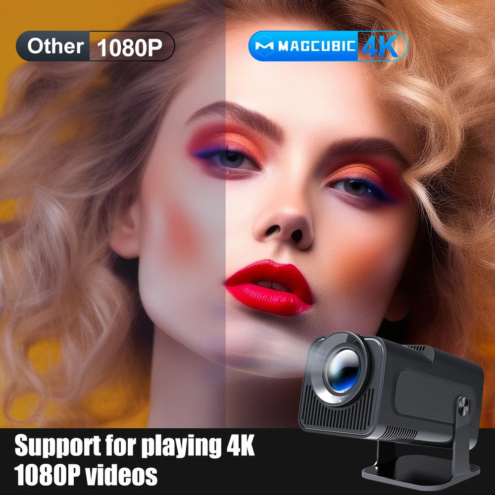 Android 11 390ANSI HY320 Projector 4K Native 1080P Dual Wifi6 BT5.0 Cinema Outdoor Portable Projector Upgrated HY300