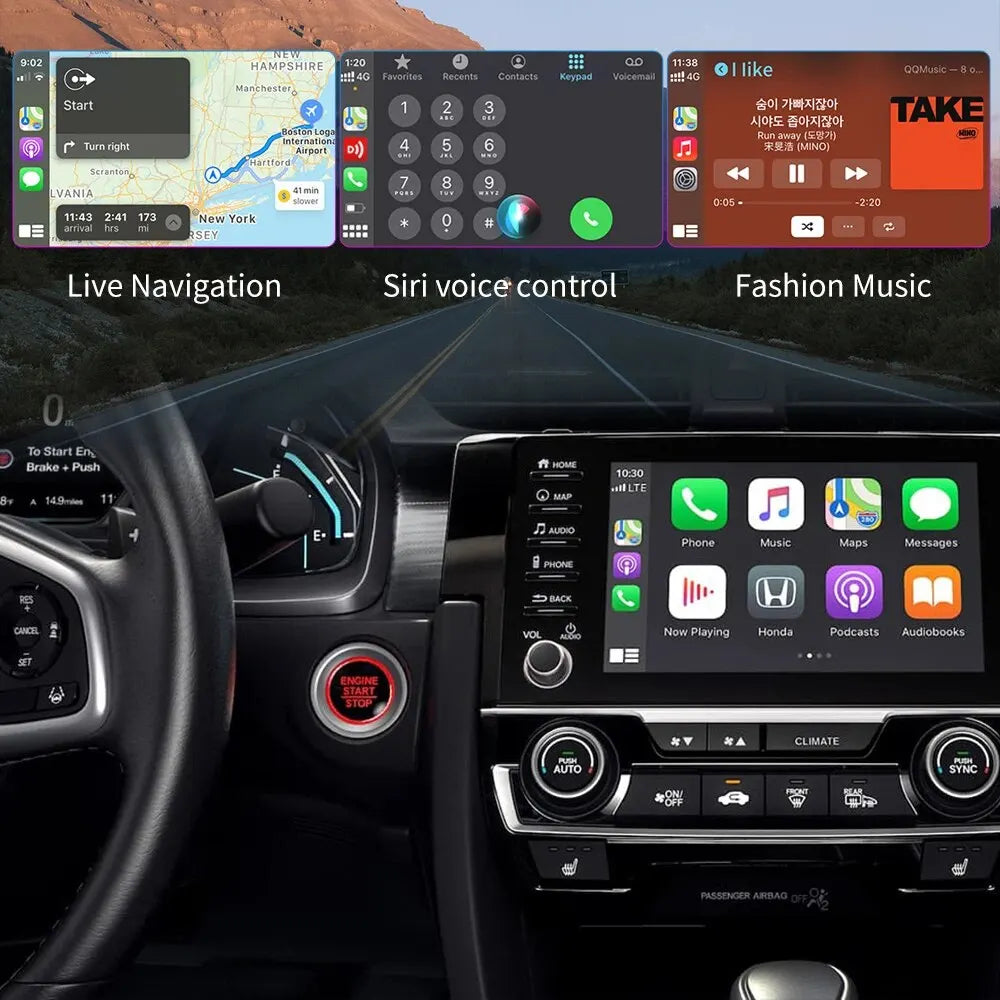 Wireless Car Play Android Auto Wireless Adapter Spotify For Mazda Toyota Mercedes Peugeot Volvo 2 in 1 Box Support Netflix
