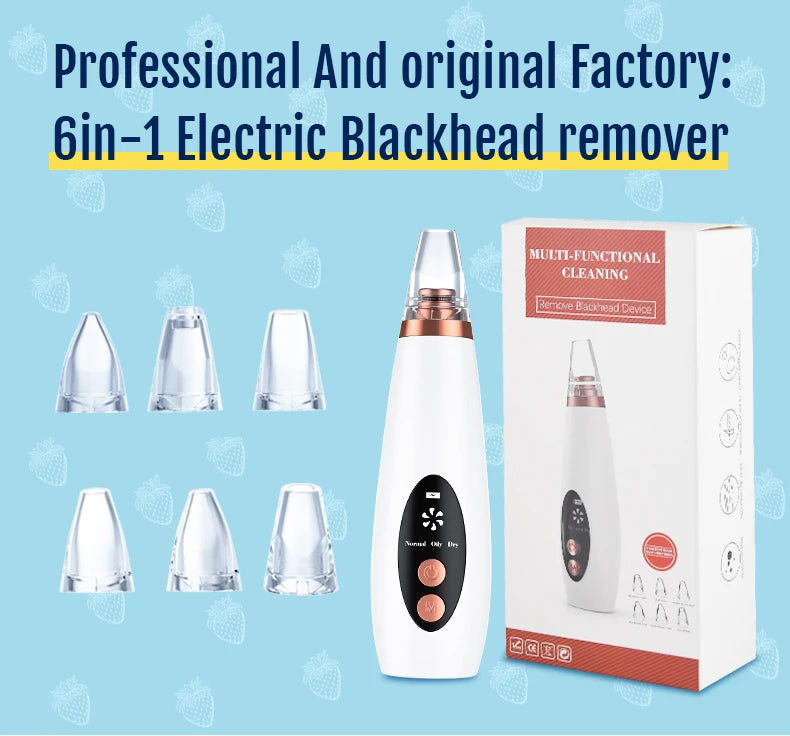 NEW Arrivals Blackhead Remover Pore Vacuum Electric Acne Extractor Kit Facial Pore Deep Cleaner USB Rechargeable Women Skin Care Tools