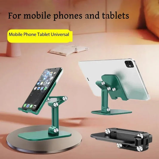 Mobile Phone Tablet Bracket Artifact Desktop Folding Portable Lifting Live Broadcast Stand Lazy Tracking Watching TV Universal B
