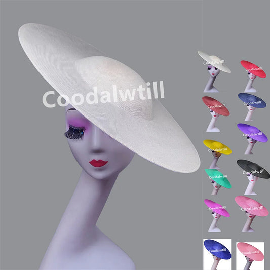 NEW Arrivals 13 Colors Big Fascinator Base 40cm Diameter with Clip Make Wedding Fascinator Hats Women Derby Big Millinery Cap Large Top Hats Ladies Luxury Fashion Apparel Supplies
