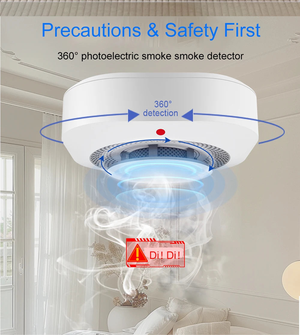 2/3/5/10 PCS Set Independent Fire Smoke Detector Sensor For Home Warehouse Security Smart Smoke Fire Alarm Replaceable Home Office Hotels Security Supplies