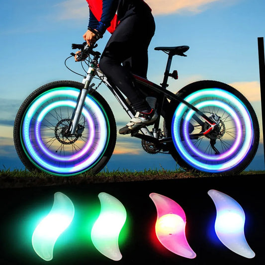 Colorful Bike Wheel Spoke Light Waterproof MTB Balance Bicycle Light LED Tyre Tire Flash Lights Warning Cycling Lamp