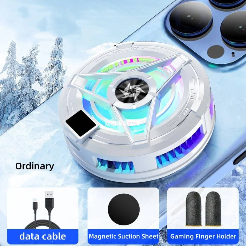 New Arrivals SL17 Magnetic Display Phones Cooler Back-Clip 2 in 1 Game Cooler Semiconductor Fast Phone Cooling Fan for IOS Android Phone Mobile Cell Phones Accessories