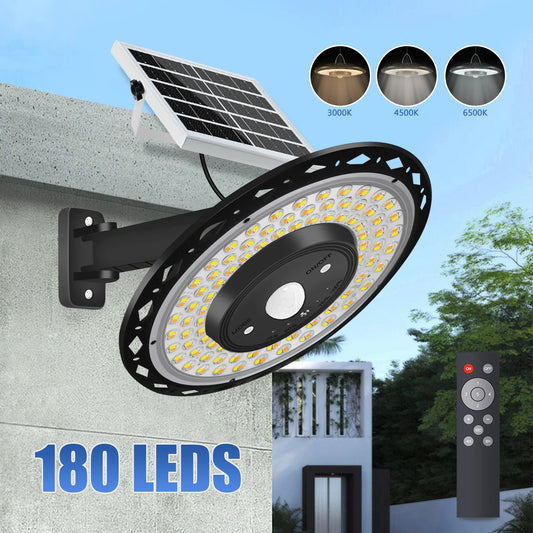 NEW Arrivals Solar Lights Indoor Outdoor 5 Modes Motion Sensor Solar Shed Light with Remote IP65 Waterproof for Barn Gazebo Yard Garage Garden Lawn