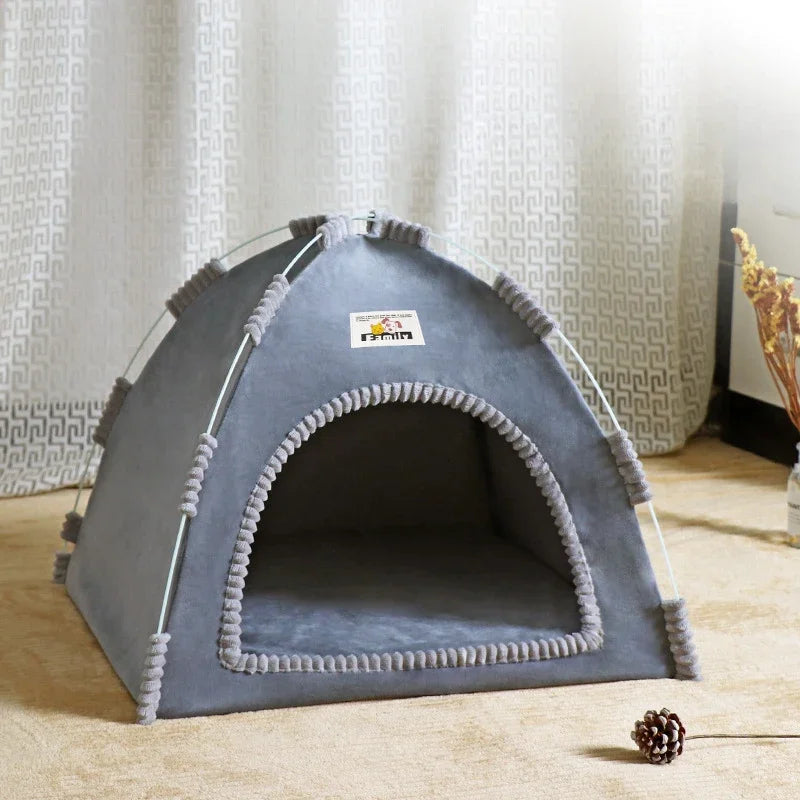 Foldable Cat House Pet Tent Four Seasons Universal Cat and Dog Pet Nest Summer Cool Mat Outdoor Portable Foldable Breathable House