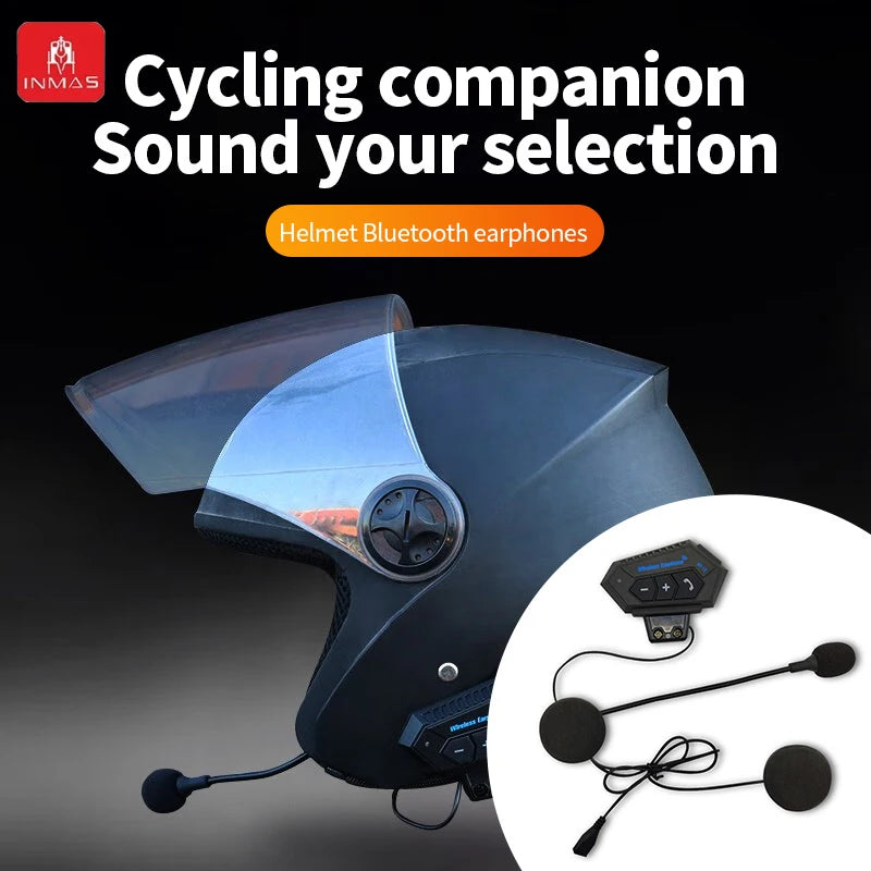 BT12 Helmet Bluetooth Earphones Anti-Interference Earbuds Noise Reduction Headphones Motorcycle Waterproof Sports Headset