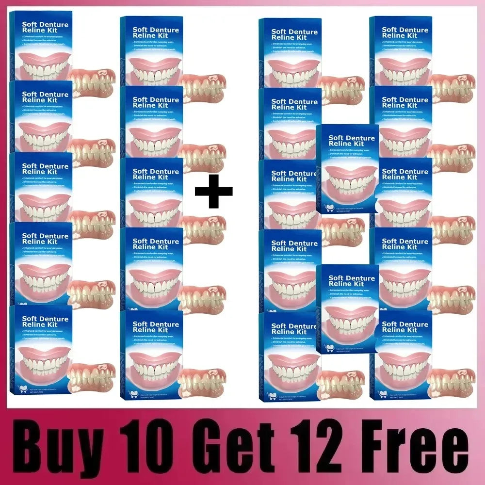 1-3-5-10-22 PCS Set Silicone Denture Kit, Soup Pack, igh and Low Level Kit, Easy to Use, Dental Care Tools Set