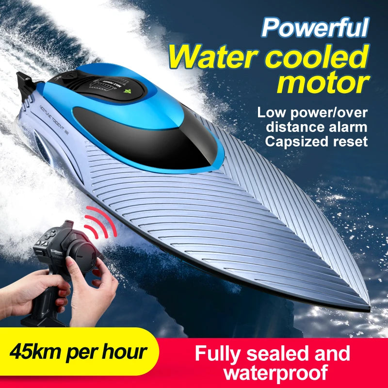 S3 Remote Control Boat High-Horsepower Water Large High-Speed Speedboat Charging Motor Adults Children Ship Model Toy Gifts Water Sport Games